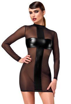 Сукня Noir Handmade F369 Crossfire Mesh & Wetlook Mini dress M SX4100 фото