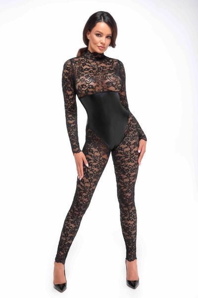Комбінезон Noir Handmade F299 Enigma, XL, мереживо, довгий рукав, імітація корсета, доступ SX0234 фото