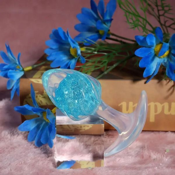 Анальна пробка Liebe Seele Icecream-shaped Crystal Anal Plug - Blue Medium SX4863 фото