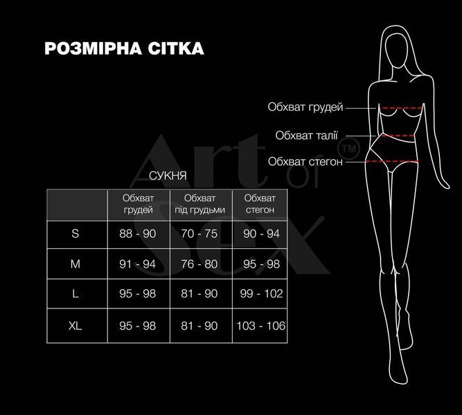 Лакована сукня Art of Sex - Demeter, колір чорний з ефектом голограми, розмір M SX3442 фото