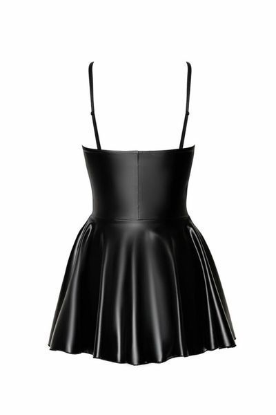 Сукня Noir Handmade F308 Dreamer, M, міні, під латекс, відкриті плечі, спідниця кльош, блискавка спереду SX0286 фото