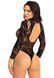 Боді Leg Avenue High neck lace bodysuit Black One Size SX1083 фото 3