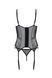 Корсет Passion LEAFA CORSET black, XXL/XXXL, м'які чашки, затискачі для панчіх, стрінги в комплекті SX0505 фото 4