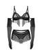 Комплект Obsessive Rossay Black 4-pcs crotchless set S/M SX5096 фото 5