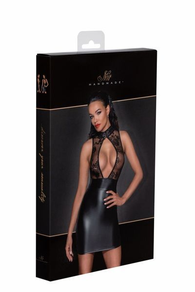 Сукня Noir Handmade F241 Short dress with powerwetlook skirt and tulle top, M SX0146 фото