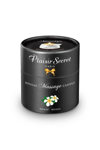 Масажна свічка Plaisirs Secrets Monoi (80 мл) подарункове паковання, керамічний посуд SX4868 фото