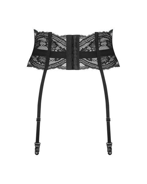 Пояс для панчіх Obsessive Nutris garter belt, M/L, мереживний, з довгими пажами SX1173 фото