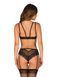 Комплект Obsessive Allastia 2-pcs set black S/M, регульовані бретелі, багаторівнева застібка SX2577 фото 2