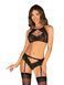 Комплект Obsessive Allastia 2-pcs set black S/M, регульовані бретелі, багаторівнева застібка SX2577 фото 1