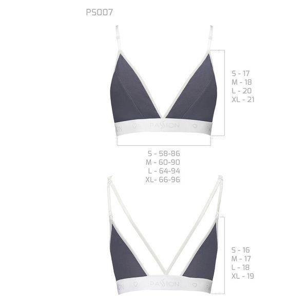 Спортивний топ з подвійними бретелями Passion PS007 TOP S, dark grey SO4265 фото
