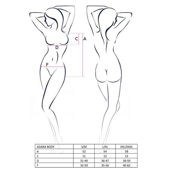 Боді монокіні Passion ADARA BODY XXL/XXXL, red EL10106 фото
