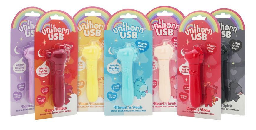 Вібратор-єдиноріжка Unihorn USB Bullet &ndash; Cupid's Beau, віброкуля, USB-зарядка, 10 режимів SX2861 фото