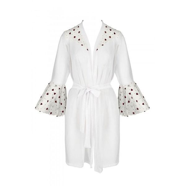 Повітряний пеньюар Passion LOVELIA PEIGNOIR L/XL, white SO4774 фото