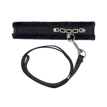 Нашийник із повідцем Punishment &ndash; Crystal Collar & Leash &ndash; Black, оздоблений кристалами, знімний повідець SX2228 фото