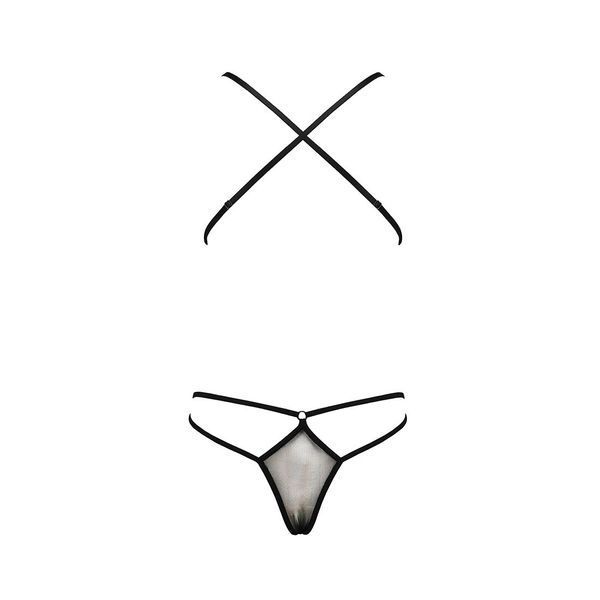 Боді монокіні з декольте Passion ERZA BODY L/XL, black PS26001 фото