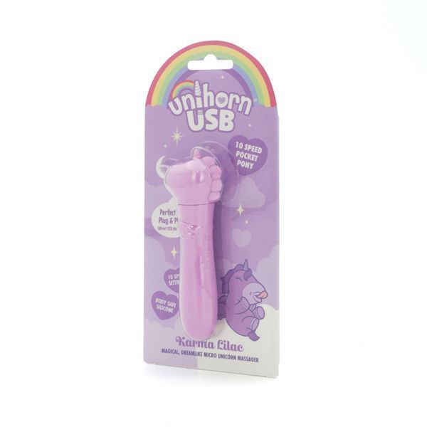 Вібратор-єдиноріжка Unihorn USB Bullet - Karma Lilac, віброкуля, USB-зарядка SX2868 фото
