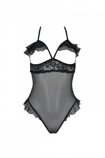 Еротичне боді Passion DOLLY BODY, S/M, black, з відкритими чашками SO9702 фото