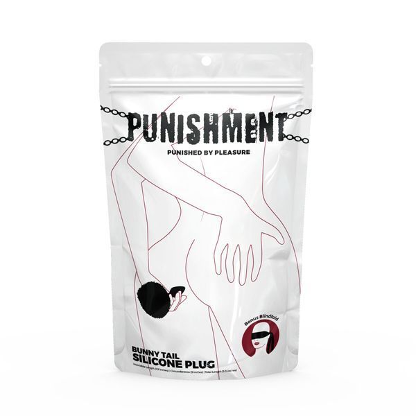 Анальна пробка з кролячим хвостиком Punishment &ndash; Bunny Tail Silicone Anal Plug &ndash; Black, 4,8 см SX2235 фото