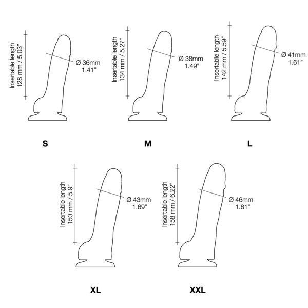Реалістичний фалоімітатор Strap-On-Me Sliding Skin Realistic Dildo Black S, ефект рухливої шкіри SO6252 фото