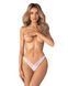 Трусики-стрінги з мереживом Obsessive Arrowel White crotchless thong 2XL/3XL SX2593 фото 5