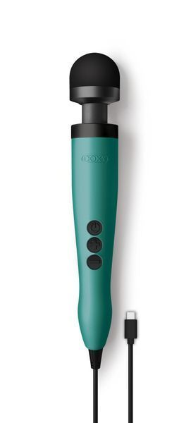 Вібромасажер DOXY3 USB-C Massager TURQUOISE, кабель USB-C, регульована інтенсивність, компактний SX2452 фото