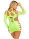 Мінісукня Leg Avenue Shredded cut-out mini dress Neon Green One Size SX1070 фото 3