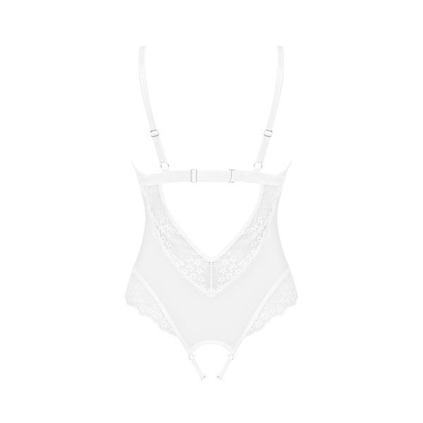 Еротичне напівпрозоре боді Obsessive Heavenlly crotchless teddy XL/2XL, з доступом SO8168 фото