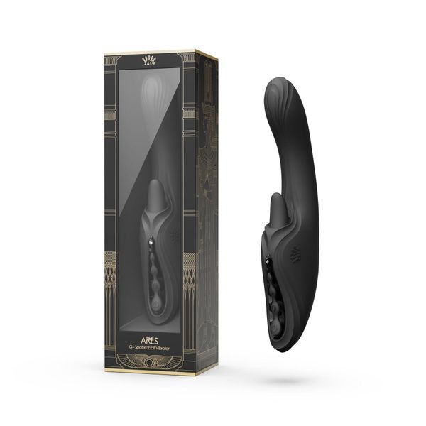 Смарт-вібратор Zalo Ares Obsidian Black, підігрів, 3 мотори, язичок для клітора, стимуляція точки G SX2694 фото