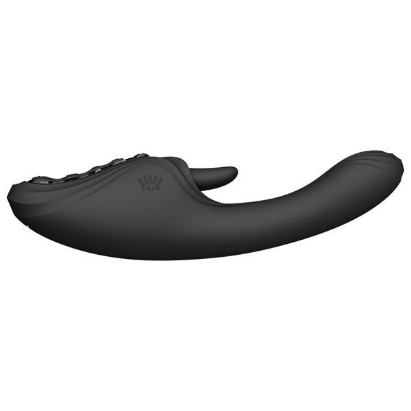 Смарт-вібратор Zalo Ares Obsidian Black, підігрів, 3 мотори, язичок для клітора, стимуляція точки G SX2694 фото