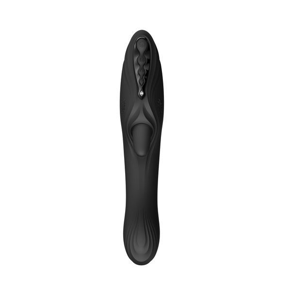 Смарт-вібратор Zalo Ares Obsidian Black, підігрів, 3 мотори, язичок для клітора, стимуляція точки G SX2694 фото