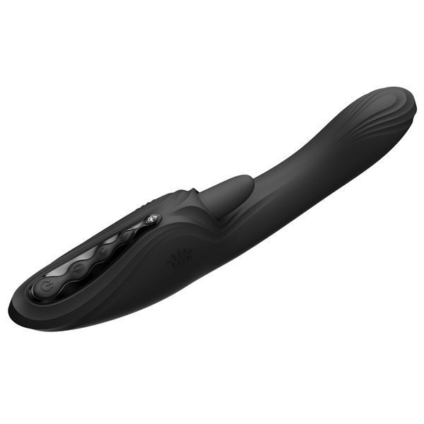 Смарт-вібратор Zalo Ares Obsidian Black, підігрів, 3 мотори, язичок для клітора, стимуляція точки G SX2694 фото