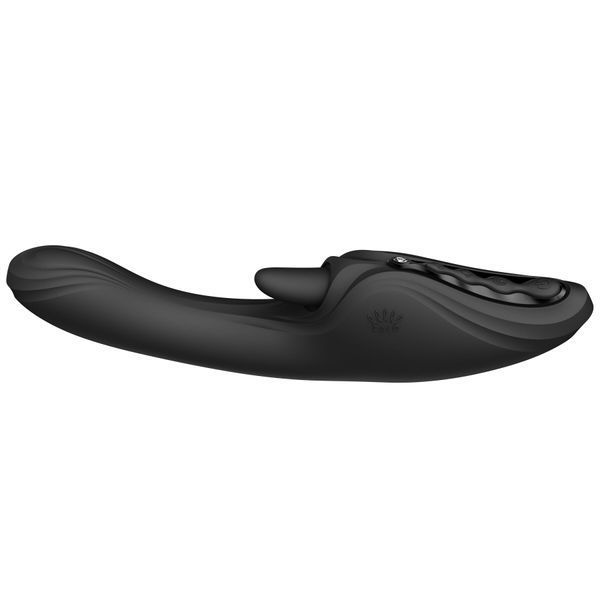 Смарт-вібратор Zalo Ares Obsidian Black, підігрів, 3 мотори, язичок для клітора, стимуляція точки G SX2694 фото