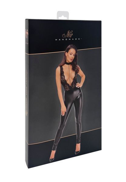 Комбінезон Noir Handmade F298 Libido, M, під латекс, мереживний верх, чокер, знімне намисто, доступ SX0226 фото